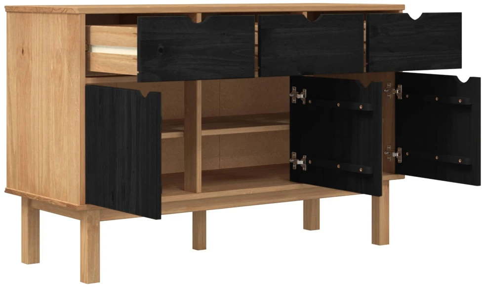 Komoda OTTA Ruda ir juoda 114 x 43 x 73,5 cm