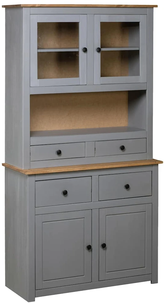Komoda Panama, pilkos sp., 93x40.5x180 cm, pušies med. masyvas