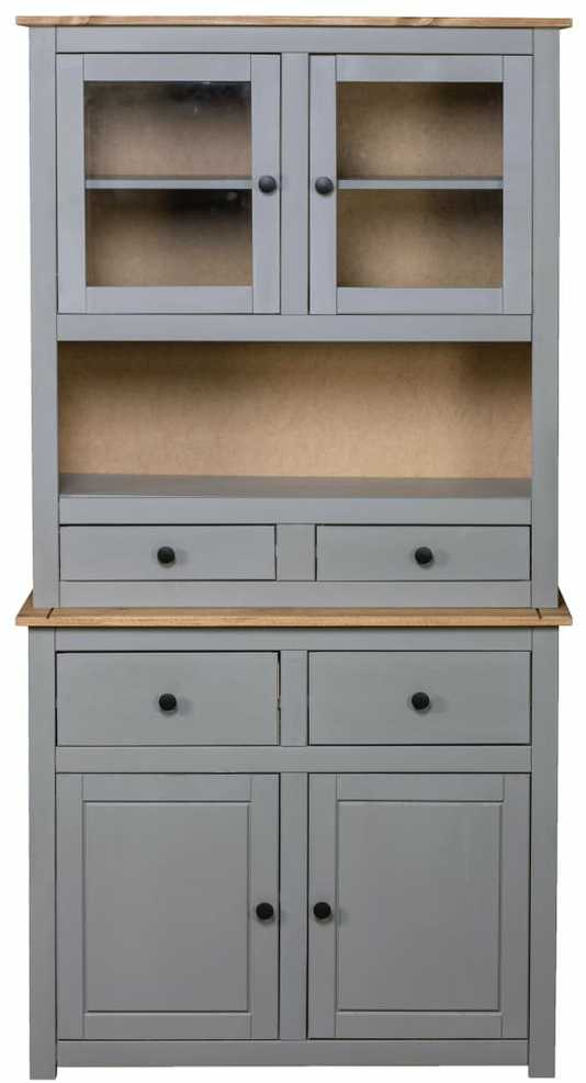 Komoda Panama, pilkos sp., 93x40.5x180 cm, pušies med. masyvas