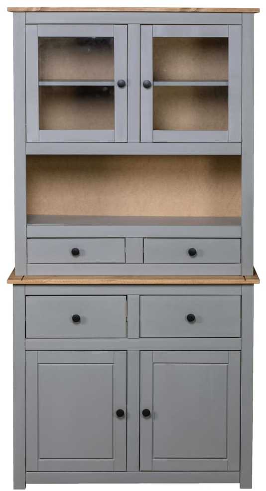 Komoda Panama, pilkos sp., 93x40.5x180 cm, pušies med. masyvas