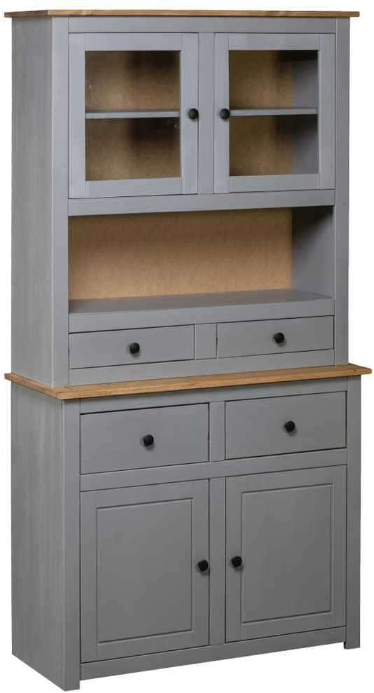 Komoda Panama, pilkos sp., 93x40.5x180 cm, pušies med. masyvas