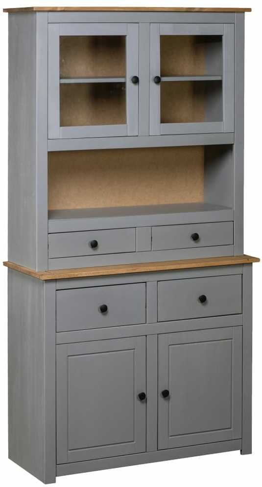 Komoda Panama, pilkos sp., 93x40.5x180 cm, pušies med. masyvas