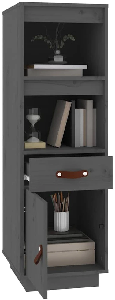 Komoda, pilka, 34x40x108,5cm, pušies medienos masyvas