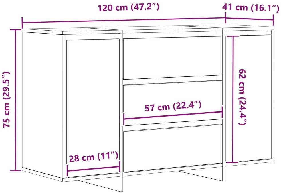 Kabalas Pilkas Sonoma 120 x 41 x 75 cm Apdirbta mediena