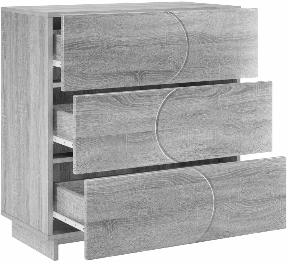 Komoda Pilka Sonoma 70 x 38 x 75 cm Apdirbta mediena
