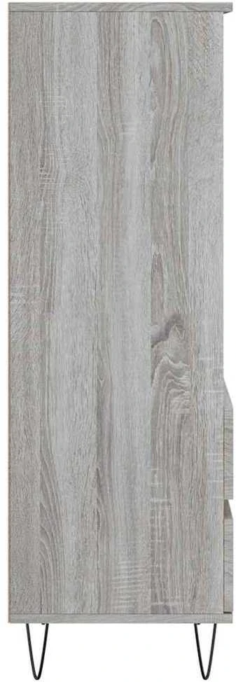 Komoda, pilkos ąžuolo spalvos, 40x36x110cm, apdirbta mediena