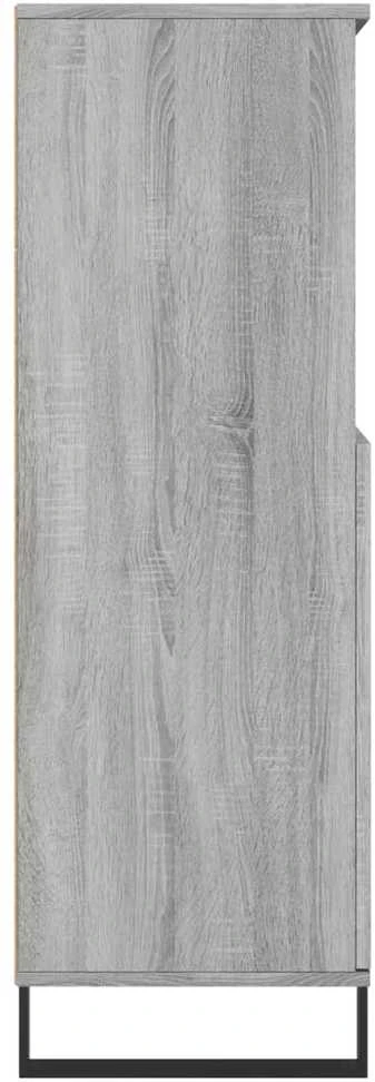 Komoda, pilkos ąžuolo spalvos, 60x36x110cm, apdirbta mediena