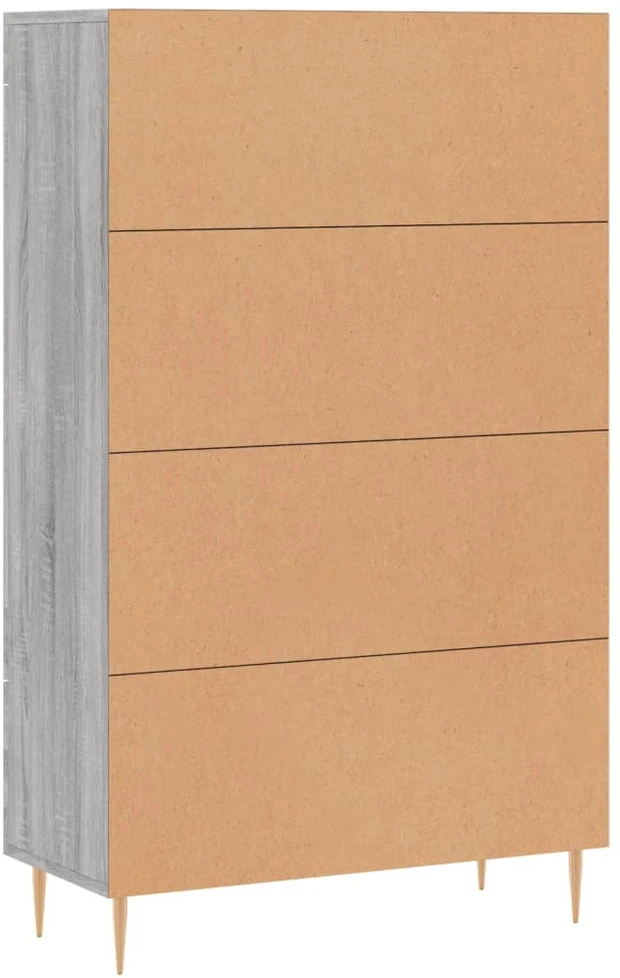 Komoda, pilkos ąžuolo spalvos, 69,5x31x115cm, apdirbta mediena