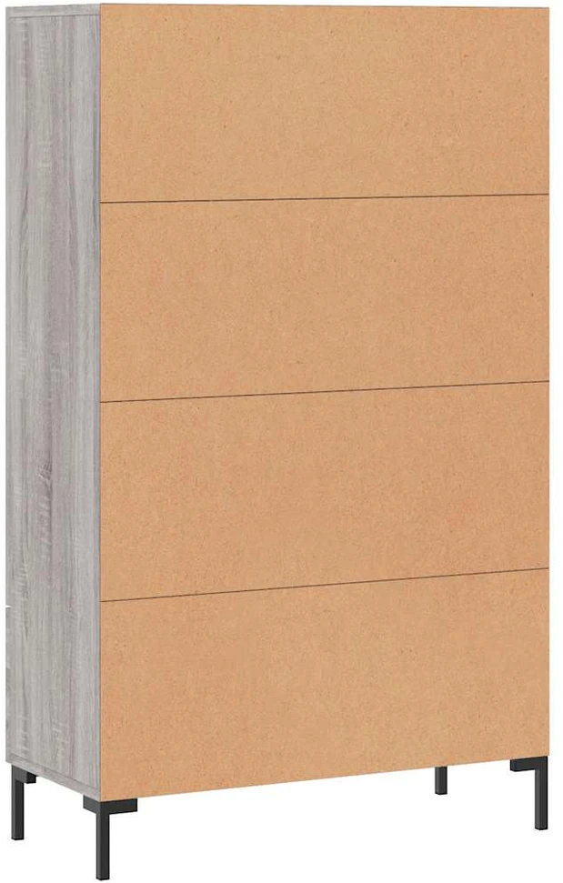 Komoda, pilkos ąžuolo spalvos, 69,5x31x115cm, apdirbta mediena