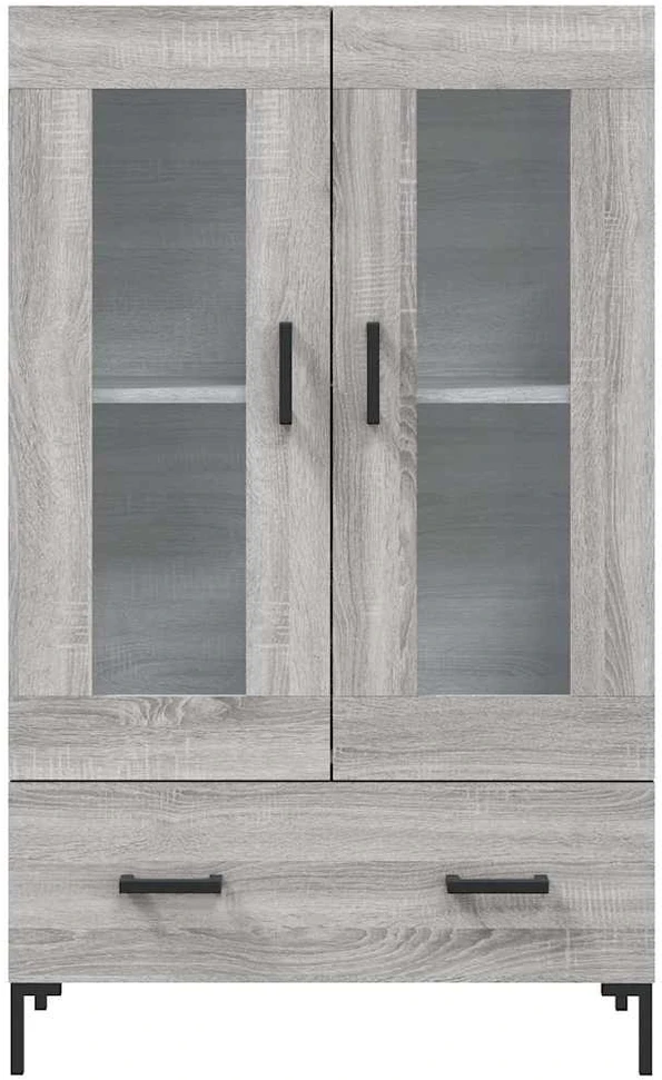 Komoda, pilkos ąžuolo spalvos, 69,5x31x115cm, apdirbta mediena