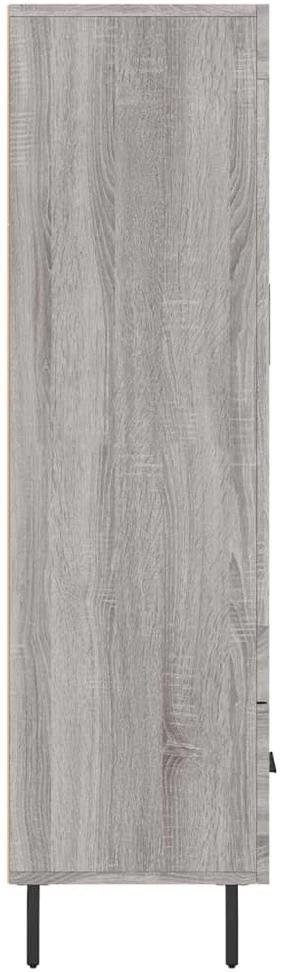 Komoda, pilkos ąžuolo spalvos, 69,5x31x115cm, apdirbta mediena