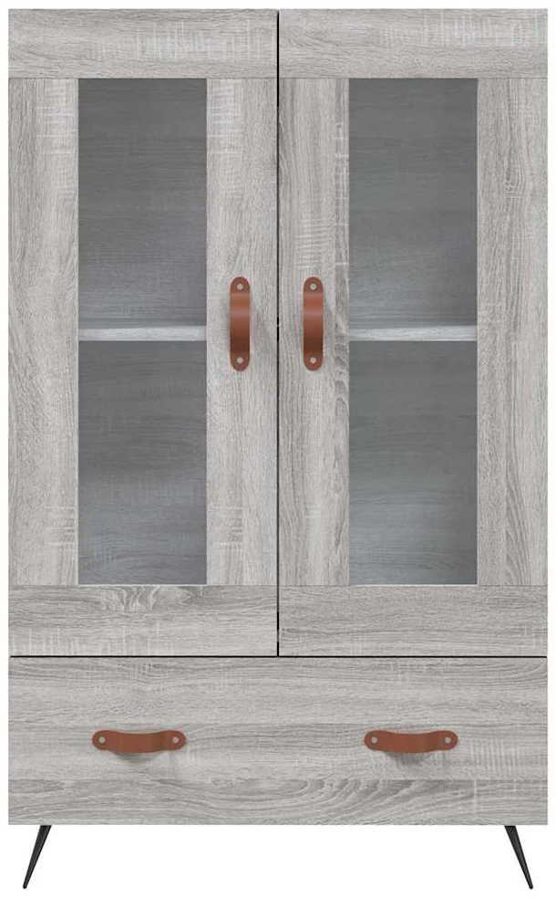 Komoda, pilkos ąžuolo spalvos, 69,5x31x115cm, apdirbta mediena