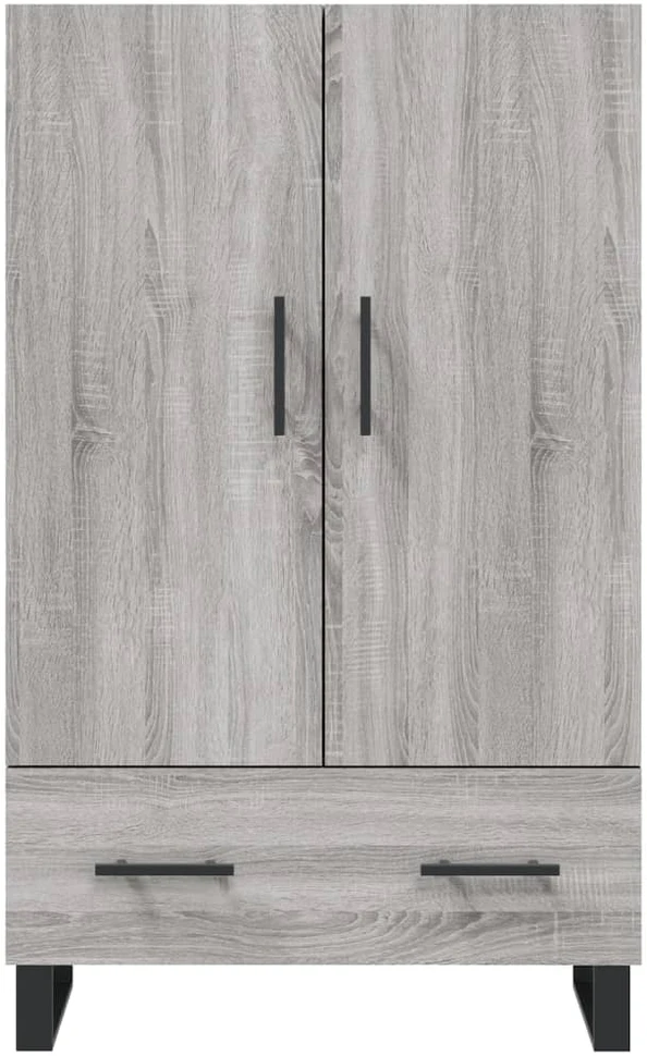 Komoda, pilkos ąžuolo spalvos, 69,5x31x115cm, apdirbta mediena