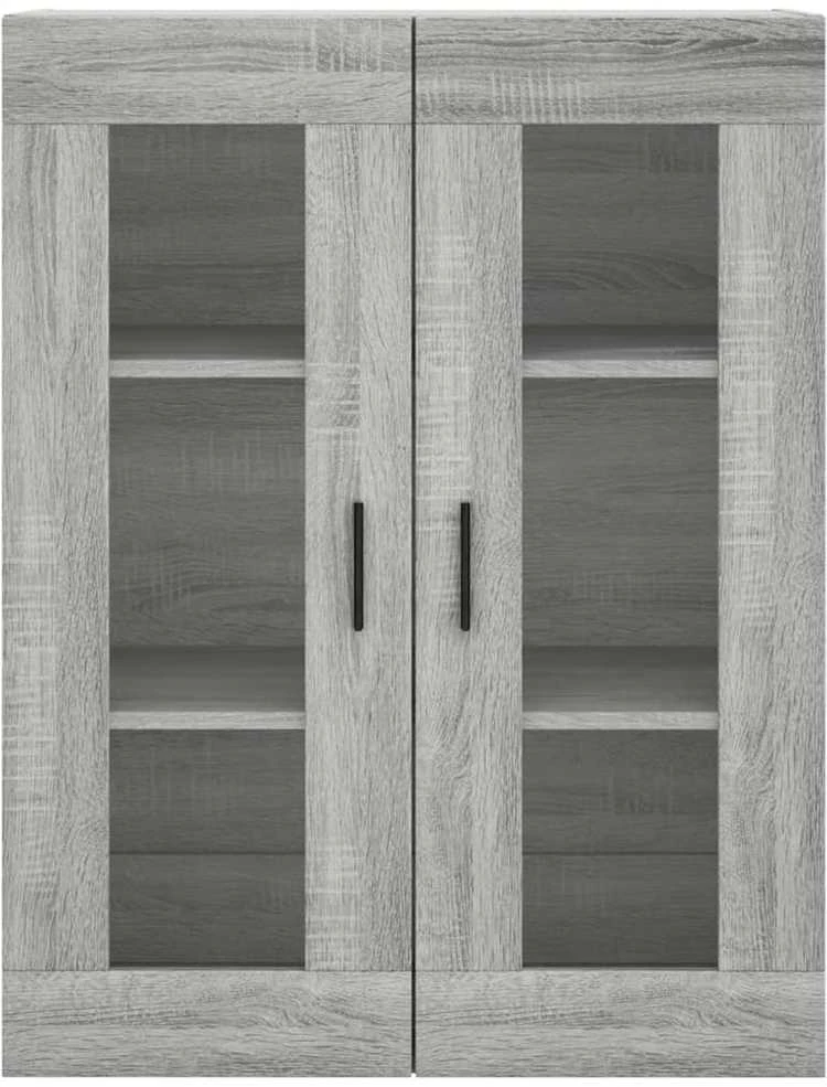 Komoda, pilkos ąžuolo spalvos, 69,5x34x180cm, apdirbta mediena