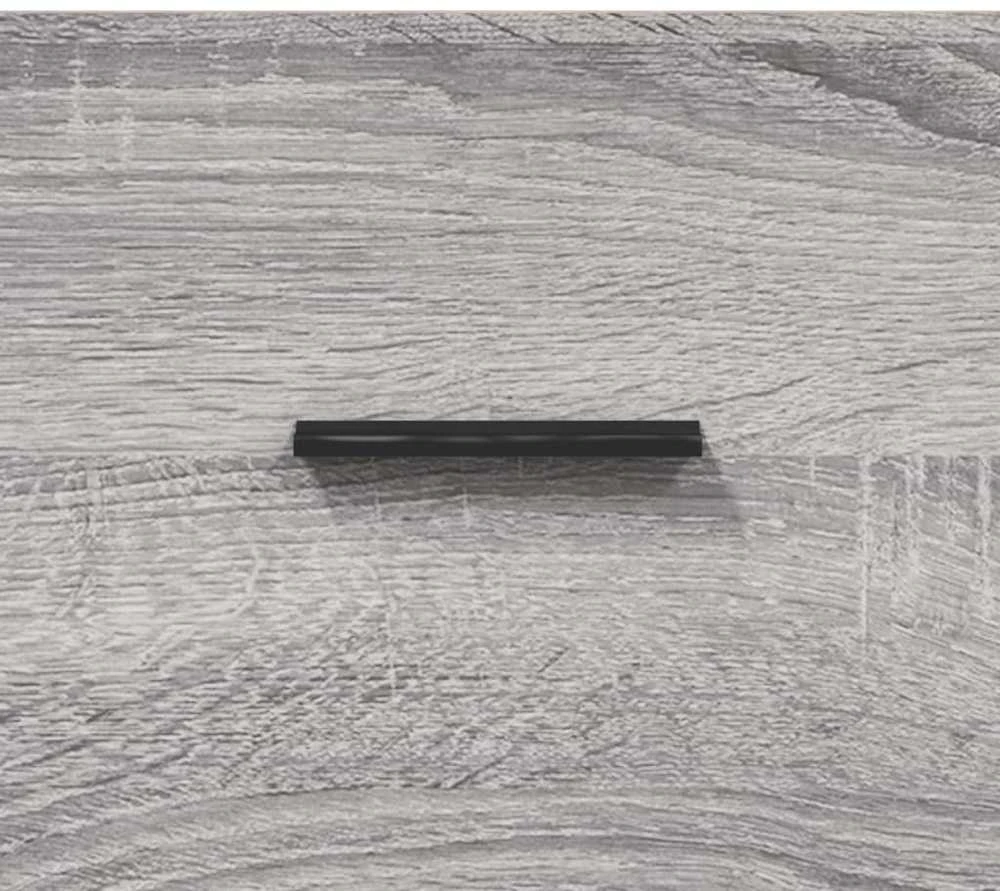Komoda, pilkos ąžuolo spalvos, 69,5x34x180cm, apdirbta mediena