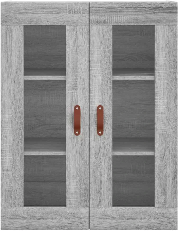 Komoda, pilkos ąžuolo spalvos, 69,5x34x180cm, apdirbta mediena