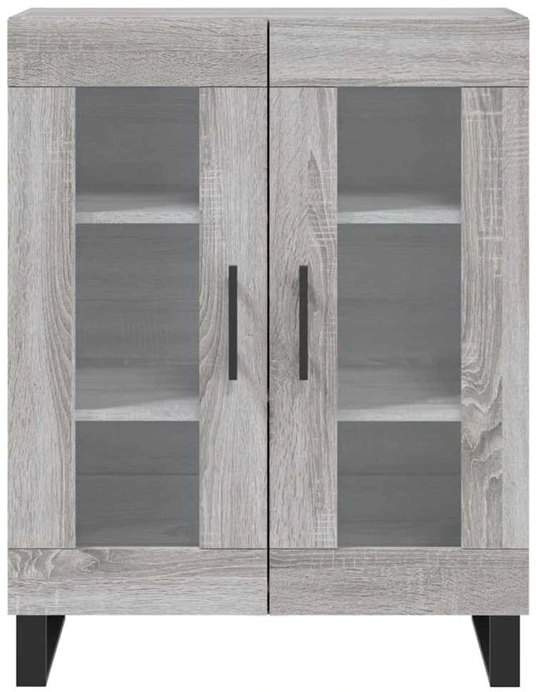 Komoda, pilkos ąžuolo spalvos, 69,5x34x180cm, apdirbta mediena