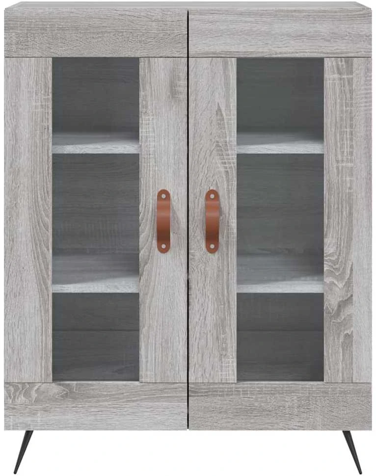 Komoda, pilkos ąžuolo spalvos, 69,5x34x180cm, apdirbta mediena
