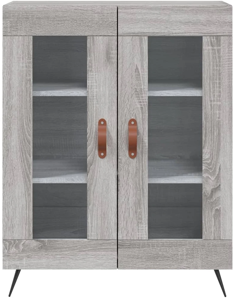 Komoda, pilkos ąžuolo spalvos, 69,5x34x180cm, apdirbta mediena