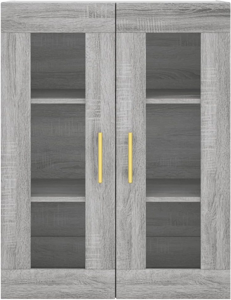 Komoda, pilkos ąžuolo spalvos, 69,5x34x180cm, apdirbta mediena