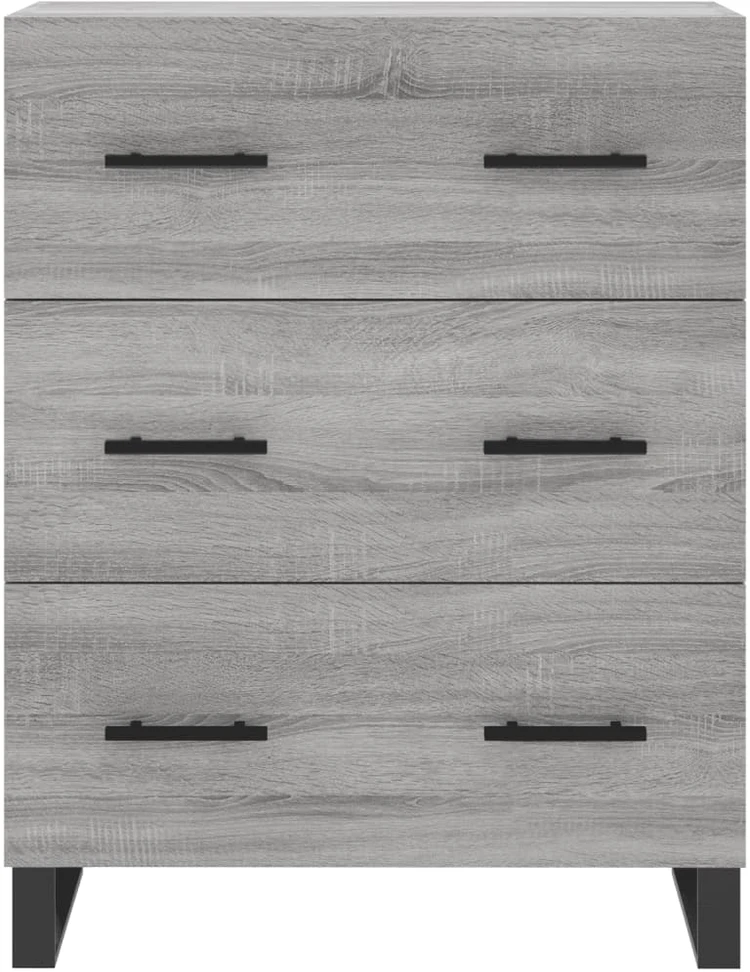 Komoda, pilkos ąžuolo spalvos, 69,5x34x180cm, apdirbta mediena