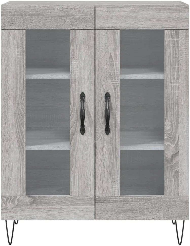 Komoda, pilkos ąžuolo spalvos, 69,5x34x180cm, apdirbta mediena