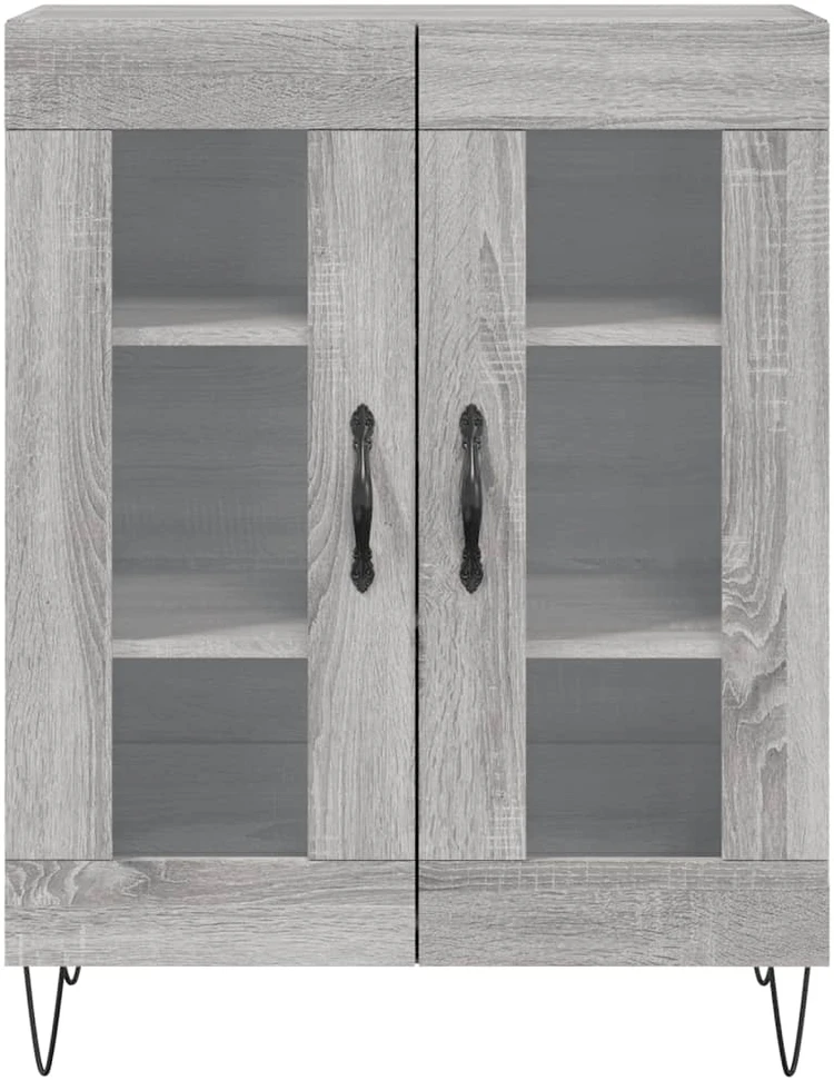 Komoda, pilkos ąžuolo spalvos, 69,5x34x180cm, apdirbta mediena