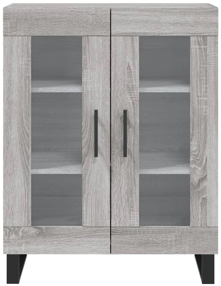 Komoda, pilkos ąžuolo spalvos, 69,5x34x180cm, apdirbta mediena