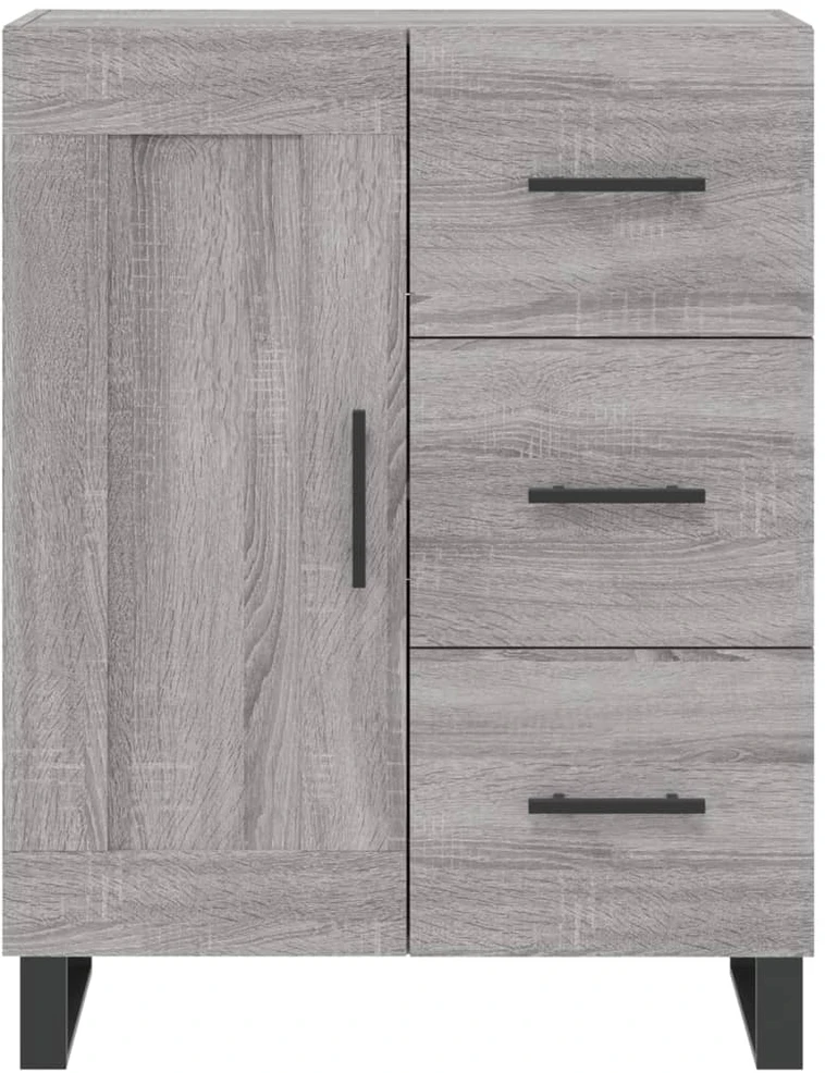 Komoda, pilkos ąžuolo spalvos, 69,5x34x180cm, apdirbta mediena
