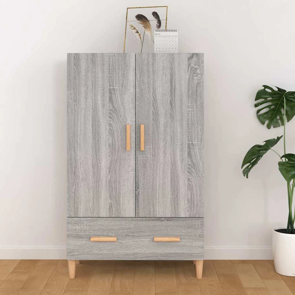 Komoda, pilkos ąžuolo spalvos, 70x31x115cm, apdirbta mediena