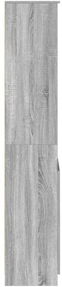 Komoda, pilkos ąžuolo spalvos, 70x35x180cm, apdirbta mediena