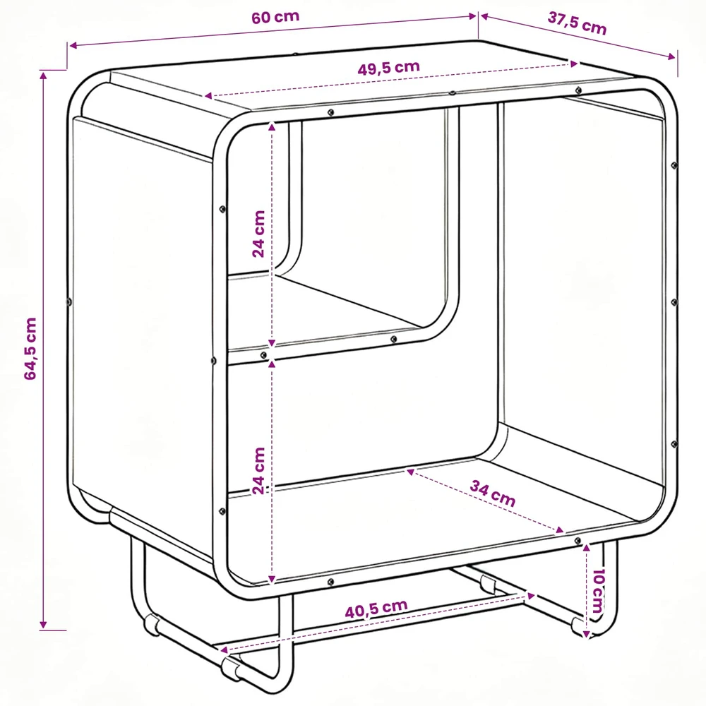 Komoda Sendintos medienos 60 x 37,5 x 64,5 cm Apdorota mediena