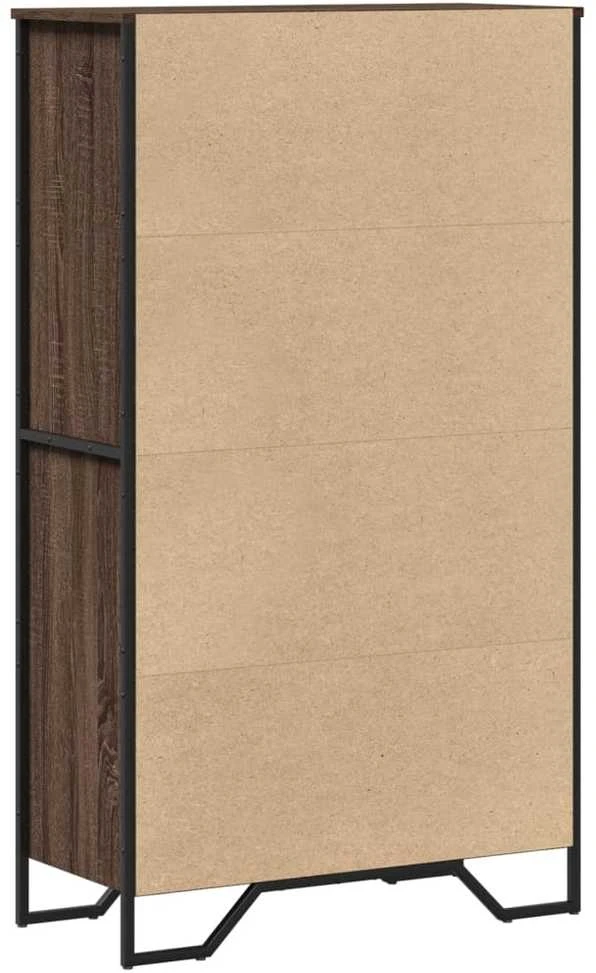 Komoda, sonoma pilkos, 79,5x35,5x137,5cm, apdirbta mediena