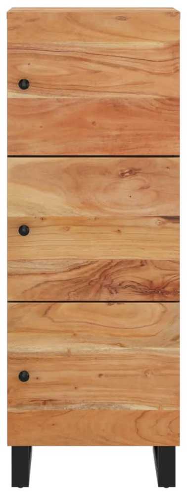 Komoda su 3 durelėmis, 40x33x110cm, akacijos masyvas ir geležis