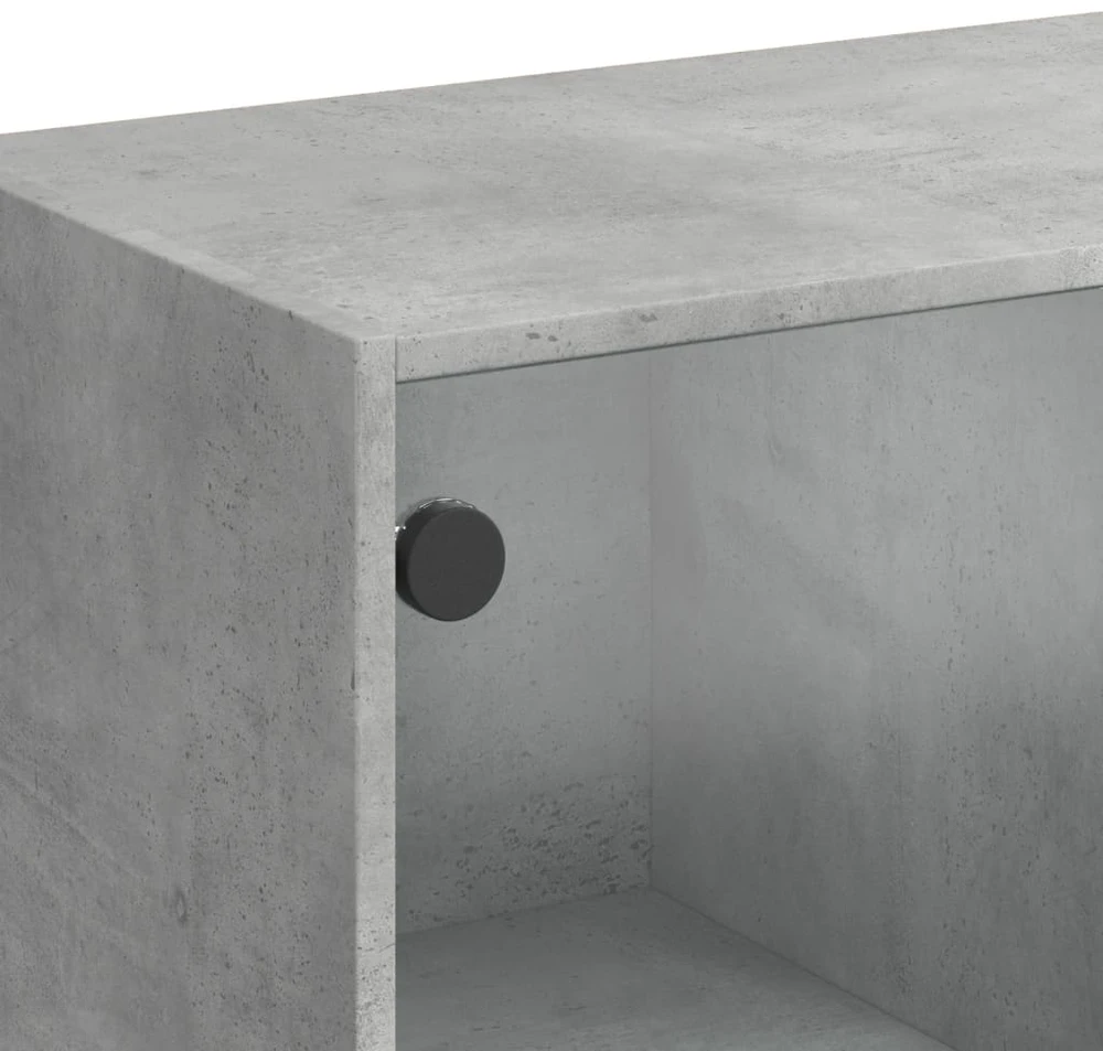 Komoda su durelėmis, betono, 68x37x142cm, apdirbta mediena