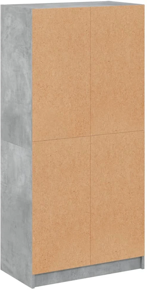 Komoda su durelėmis, betono, 68x37x142cm, apdirbta mediena