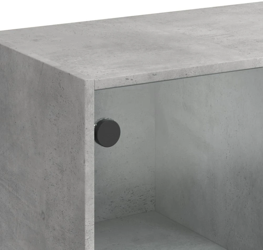 Komoda su durelėmis, betono, 68x37x142cm, apdirbta mediena