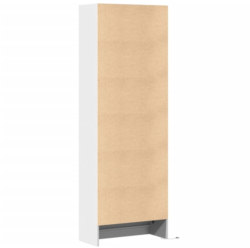 Komoda su LED, baltos, 69x32,5x200cm, apdirbta mediena