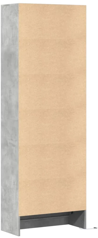 Komoda su LED, betono pilkos, 69x32,5x200cm, apdirbta mediena