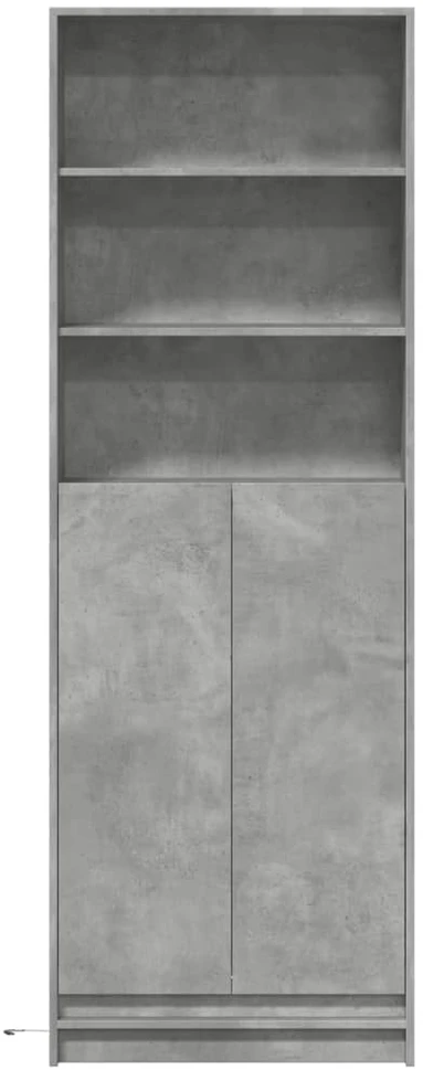 Komoda su LED, betono pilkos, 69x32,5x200cm, apdirbta mediena