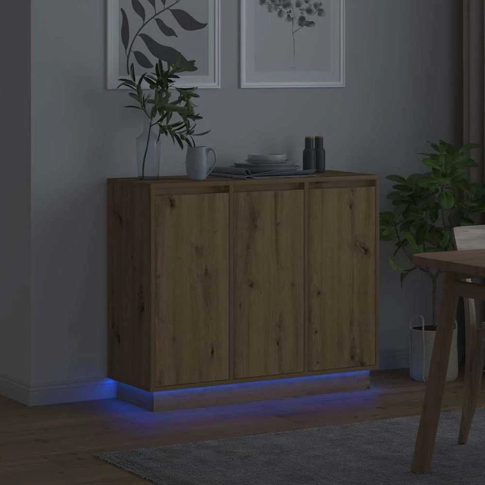 LED Bufetas Amatininkų ąžuolas 90 x 32 x 75 cm Apdirbta mediena