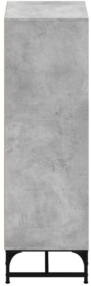 Komoda su stiklinėmis durelėmis, betono pilka, 35x37x120cm