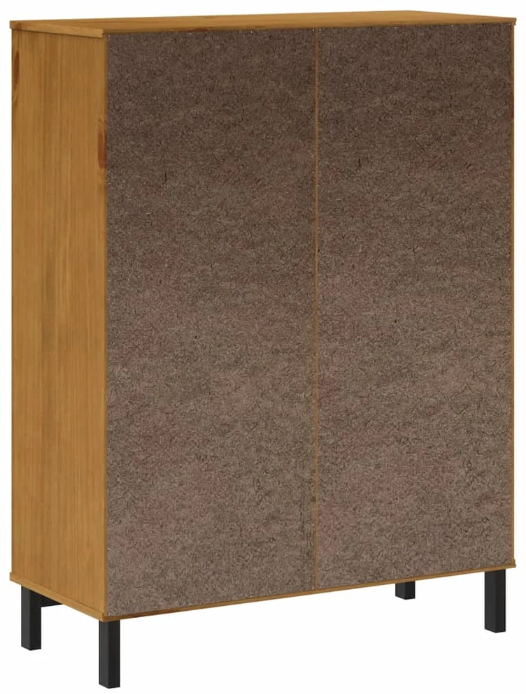Komoda su stiklinėmis durelėmis FLAM, 92x40x122,5cm, pušis