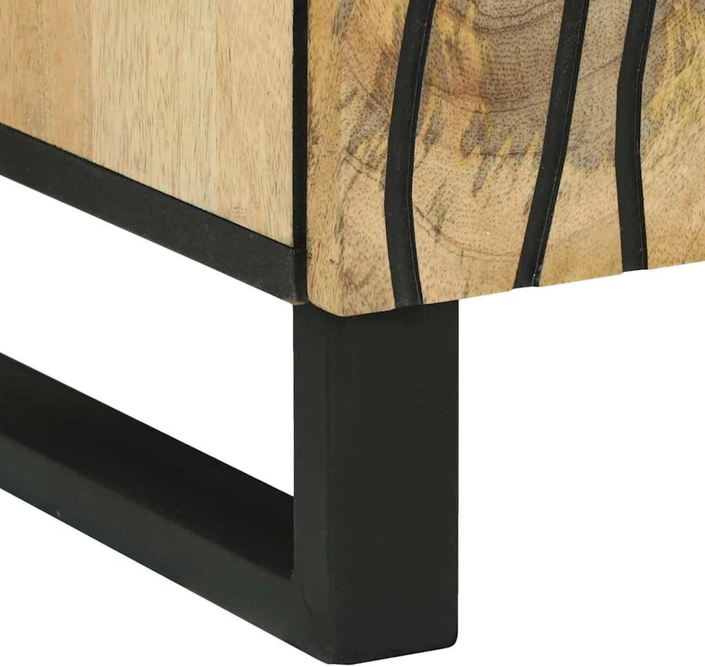 Komodas Ruda 60 x 33 x 75 cm mango medienos masyvas