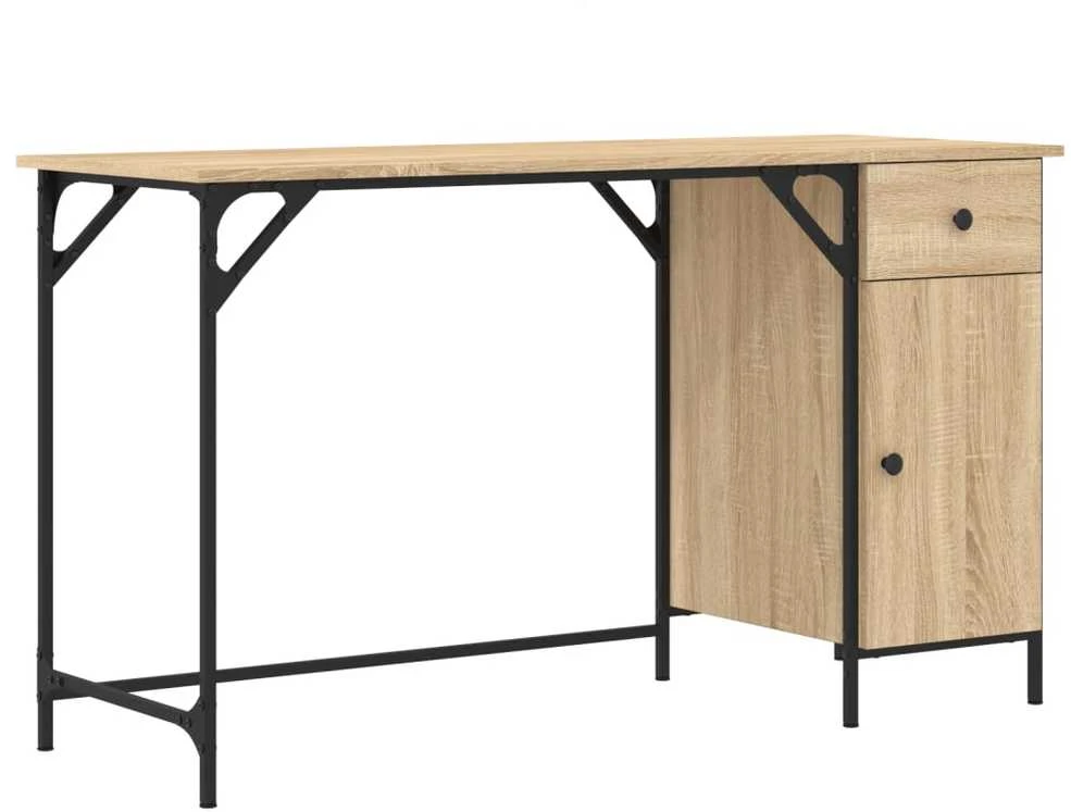 Kompiuterio stalas, ąžuolo, 131x48x75cm, apdirbta mediena