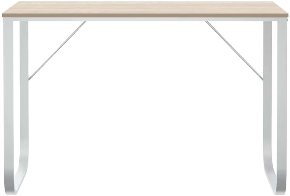 Kompiuterio stalas, baltos ir ąžuolo spalvos, 110x60x73cm, MDP