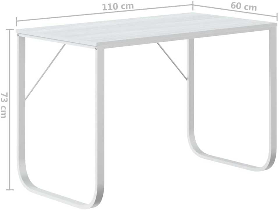 Kompiuterio stalas, baltos spalvos, 110x60x73cm, MDP