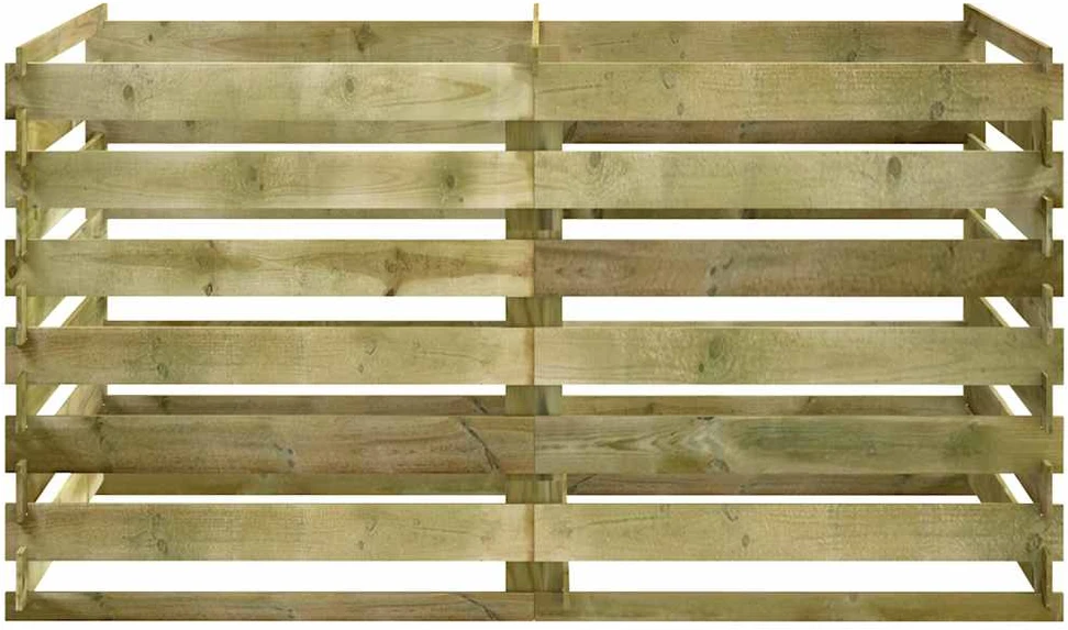 Komposto dėžė iš lentų, impregnuota pušies mediena, 180x90x90cm
