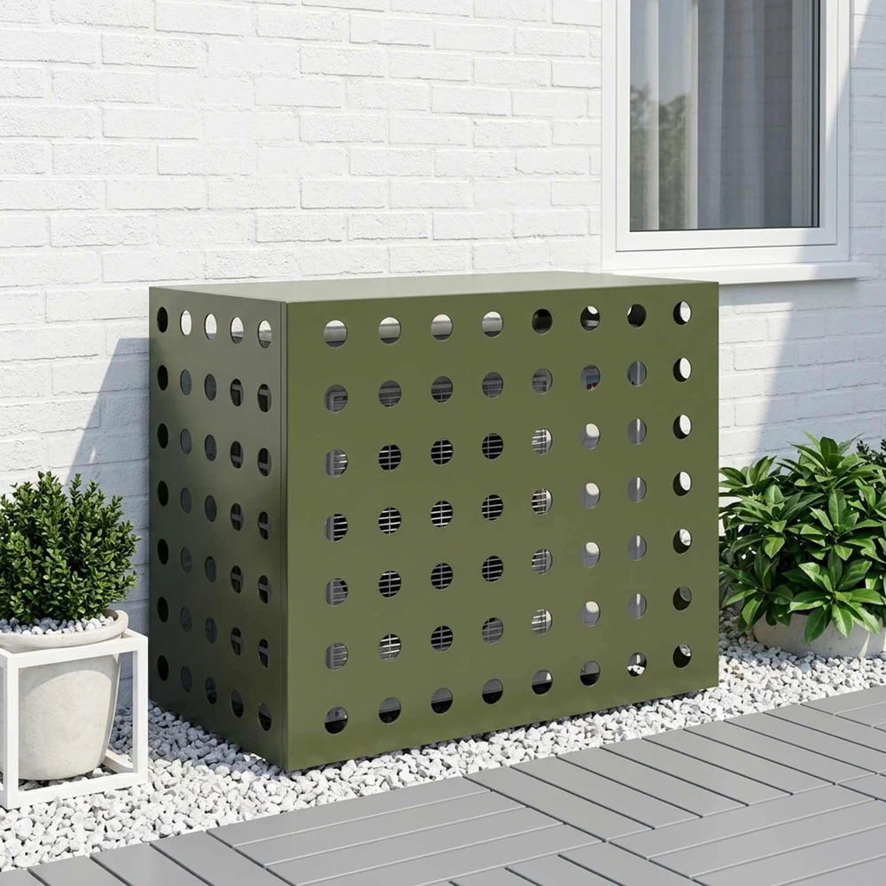 Kondicionierių uždangalas Alyvuogių žalia 100 x 50 x 70 cm