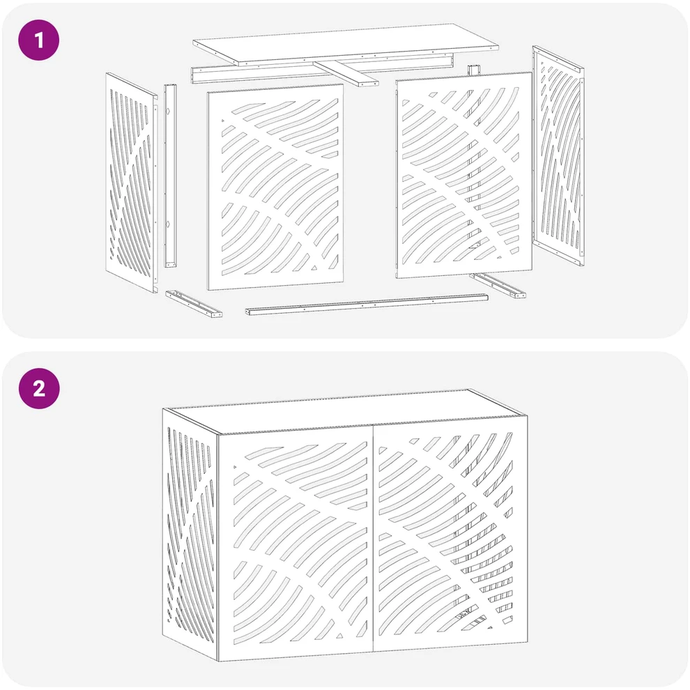 Kondicionierių uždangalas Balta 100 x 50 x 70 cm Plienas